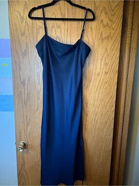a new day Navy Midi Slip Dress with Spaghetti Straps